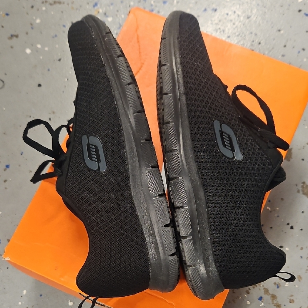 Skechers Women Black Mesh Sneakers